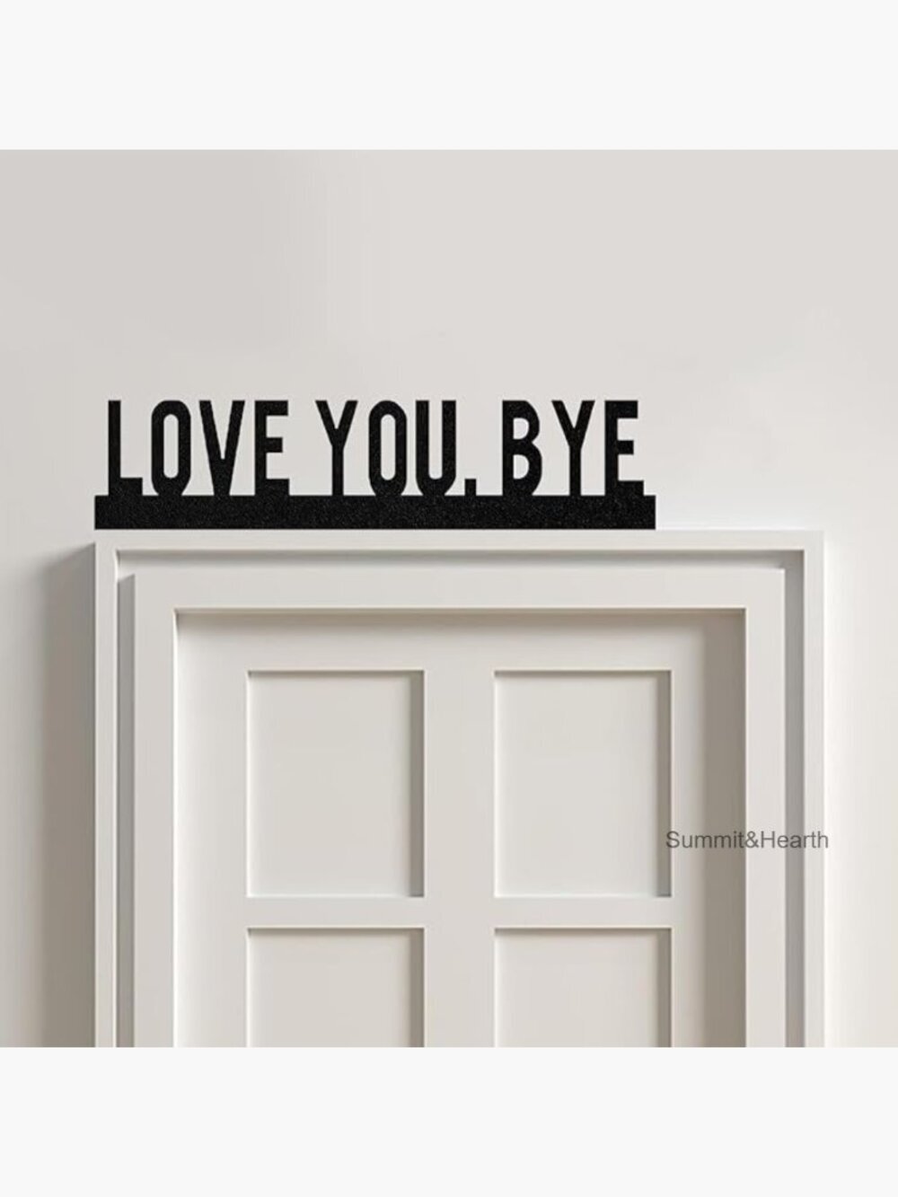 Iron Love You Bye Wall Sign with Adhesive for Entryway Decor